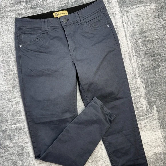 Democracy Ab Technology Jeans Womens 10 Lead Gray Ankle Skinny Stretch 30x29 - Picture 1 of 11